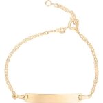 Ysora bracelet identit or jaune 375 maille singapour bb mixte