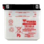 Yuasa - batterie moto 12v avec entretien sans pack acide yb16b - a