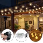 Guirlande lumineuse - yuenfong - 20m - 160 led - blanc froid - ip44 - 8 modes