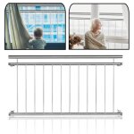 Yuenfong balustrade de balcon rampe de balcon en acier inoxydable fen�tres rambarde 156 x 90 cm