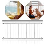 Yuenfong balustrade de balcon rampe de balcon en acier inoxydable fen�tres rambarde 184 x 90 cm