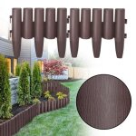 Clture - yuenfong - bordure de jardin - plastique effet bois - 28m - 10 pices