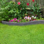 Yuenfong bordure de jardin bordure de pelouse en plastique de pierre rebord de jardin 5 m anthracite