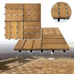 Yuenfong caillebotis exterieur de sol en bois de terrasse caillebotis bois exterieur pour terrasse balcon ...