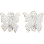 Yvan moins cher lot de 2 pinces  rideaux en mtal dcor papillon blanc - or embrasse fentre - baie ...