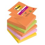 Post - it super sticky - z - notes - 76 x 76 mm - lot de 10 - 90 feuilles - 4 couleurs assorties Post - it super sticky - z - notes - 76 x 76 mm - lot de 10 - 90 feuilles - 4 couleurs assorties