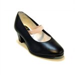 Chaussures de danse flamenca - femme - noir - taille 26 - cuir synth�tique - semelle en caoutchouc - ...