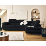 Zaria - canap� dangle droit 5 places convertible avec coffre et t�ti�res en velours c�tel� grosses c�tes ...