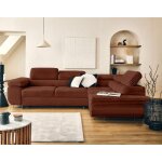 Zaria - canap� dangle droit 5 places convertible avec coffre et t�ti�res en velours c�tel� grosses c�tes ...