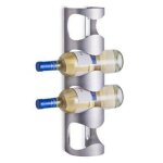 Zeller 27365 porte - bouteilles mural en acier inoxydable 115 x 98 x 45 cm