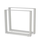 Zelsius chemins de table en mtal (2 pices) 64 x 40 cm gris clair pieds de table de style industriel ...