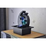 Fontaine cascade jarre - rsine effet pierre naturelle - lumire led color - dcoration dintrieur zen ...