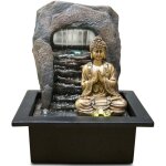 Fontaine dintrieur zen dao - gris - statuette bouddha amovible - pompe silencieuse - 21 x 17 x 25 cm ...