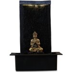 Zen light fontaine led dint�rieur bouddha avec statuette amovible zenitude - noir
