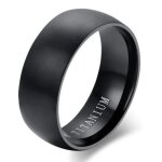 Zense - bague homme tendance en acier poli noir zr0171