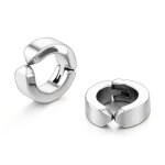 Zense - boucles doreilles argentes homme arceau sans perage oreilles ze0069