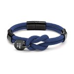Zense - bracelet cordon noeud marin bleu ajustable zb0319