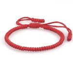 Bracelet - zense - style tibtain tress ajustable - zb0365 - homme / rouge