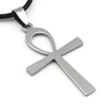 Zense - collier homme - pendentif croix égyptienne croix du nil hauteur 450cm - cordon noir 40cm et extension ... Zense - collier homme - pendentif croix égyptienne croix du nil hauteur 450cm - cordon noir 40cm et extension ...