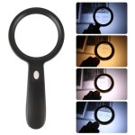 Zer - loupe portative 10x avec 12 led pour les personnes ges lecture rparation inspection