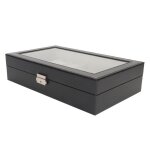 Boîte à bijoux - zerodis - grande boîte pour homme - rangement montres et lunettes - cuir pu - bois massif ... Boîte à bijoux - zerodis - grande boîte pour homme - rangement montres et lunettes - cuir pu - bois massif ...