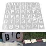 Zerodis pochoir de num�ro de lettre pochoir de peinture en a�rosol dessin color� mod�les de pochoir de ...