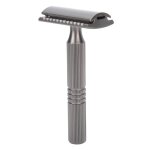 Zerodis rasoir manuel rasoir rtro en alliage hommes rasoir portable de salon de coiffure maison lame ...