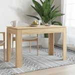 Table de salle à manger - zerodis - chêne sonoma - 120 x 60 x 76 cm - aggloméré - design contemporain ... Table de salle à manger - zerodis - chêne sonoma - 120 x 60 x 76 cm - aggloméré - design contemporain ...