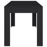 Table de salle  manger - zerodis - noir - 140x745x76 cm - agglomr - montage requis