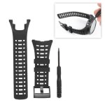 Zerodis tbest accessoire de montre bracelet de montre bracelet de montre en caoutchouc noir pour montre ...