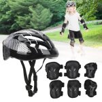 Kit de protection adulte pour roller skating - zerone - ensemble de 7 pices - blanc - multisport