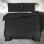 Ensemble de housse de couette - zerone - zr004 - noir - 200x220 cm - microfibre légère Ensemble de housse de couette - zerone - zr004 - noir - 200x220 cm - microfibre légère