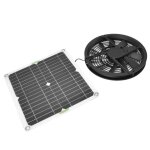 Zerone ventilateur de serre solaire kit de ventilateur de panneau solaire 10in 100w tanche panneau solaire ...