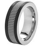 Bague - zippo - taille 65 - acier inoxydable - multicolore - argent�