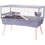 Zolux cage grillage rongeur surleve pour cochon dinde - 99 x 54 x 79 cm - nolife - gris