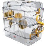 Zolux cage sur 2 tages pour hamsters souris et gerbilles - rody3 duo - l 41 x p 27 x h 405 cm - banane ...