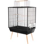 Cage surleve no jili pour oiseaux - zolux - l 78 x p 475 x h 112 cm - 3 perchoirs - 2 abreuvoirs
