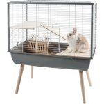Cage surleve - zolux - neo muki - l775xp475xh87 cm - gris - pour grands rongeurs