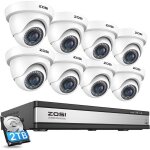 Zosi h. 265 + kit vido surveillance 16ch h. 265 + 5mp lite dvr et disque dur 2 to 8 camra de surveillance ...