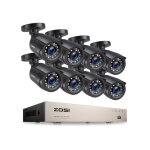 Zosi kit video surveillance 8ch 1080p dvr avec 8 camras de surveillance 2mp extrieure ip66 vision nocturne ...