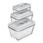 Botes sous - vide - zwilling - lot de 3 - verre - rectangulaire - s / m / l