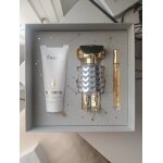 Coffret eau de parfum fame paco rabanne 80 ml lotion de corps 100 ml spray de voyage 10 ml