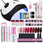 Coscelia 10pc vernis a ongles kit soak off en gel - lampe a ongles 36 w uv led - ensemble kit manucure ...