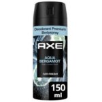 Dodorant homme anti - transpirant 72h aqua bergamote axe 150ml