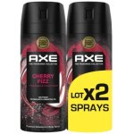 D�odorant pour homme cherry fizz 72h parfum prestige axe 2x150ml