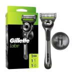 Gillette labs h + 1 series silver - rasoir rechargeable avec 1 lame et support mural
