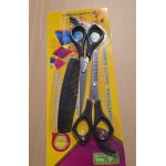 Kit de ciseaux de coiffure crantés et droit Kit de ciseaux de coiffure crantés et droit