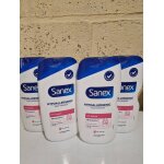Lot de 4 gel douche sanex 0% savon 4x425ml