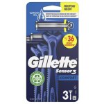 Rasoir sensor 3 confort homme gillette x3