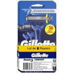 Rasoir sensor 3 confort homme gillette x6